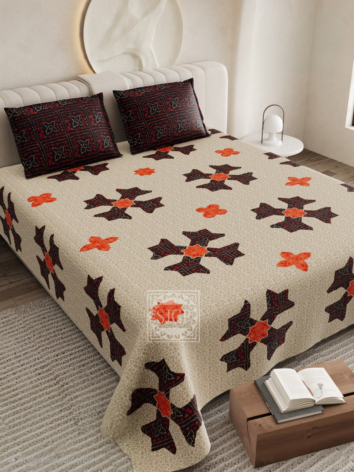 CHUNRI PATCH Double Bed Bedsheet