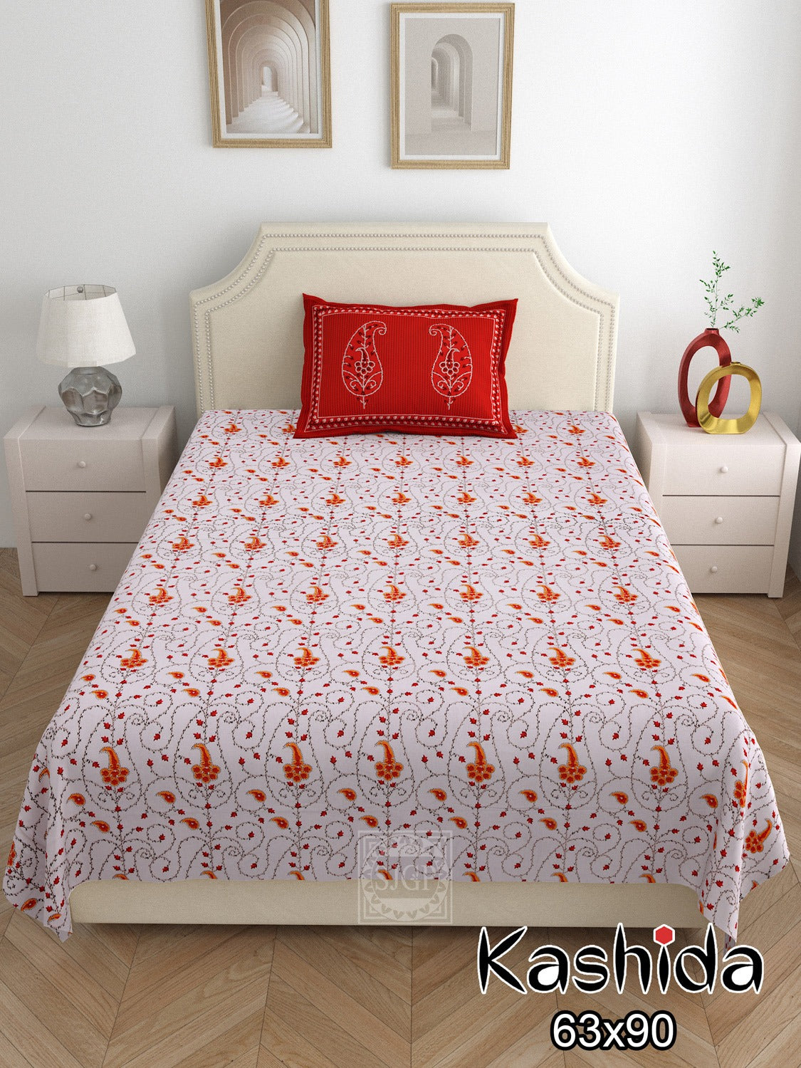 KASHIDA Single Bed Bedsheet