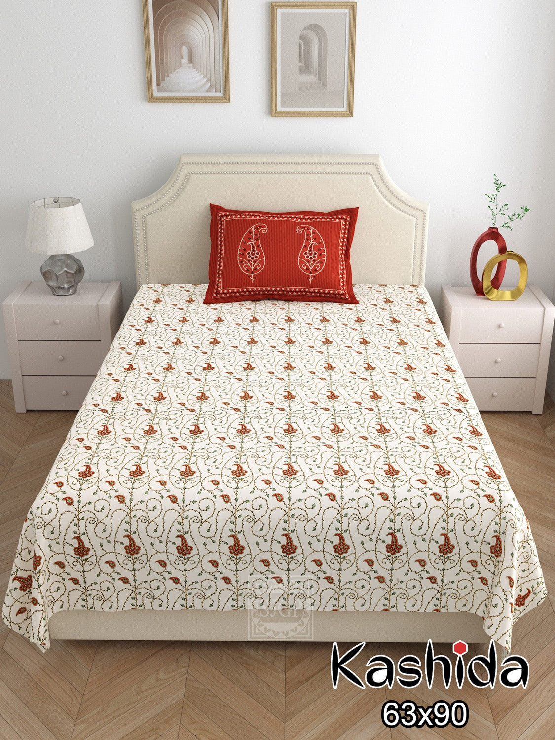 KASHIDA Single Bed Bedsheet