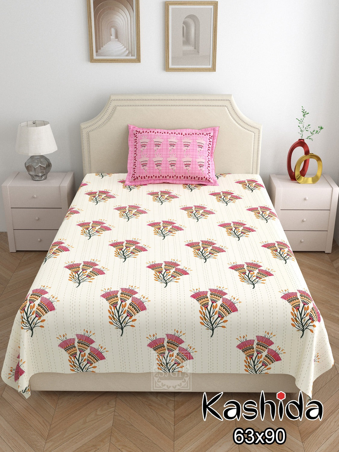 KASHIDA Single Bed Bedsheet