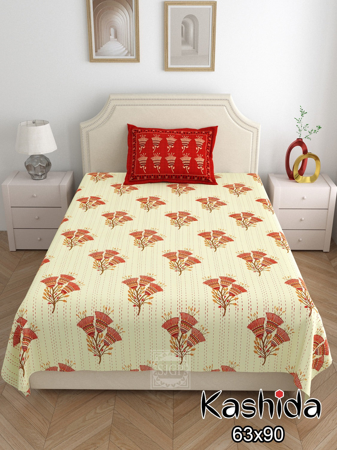 KASHIDA Single Bed Bedsheet
