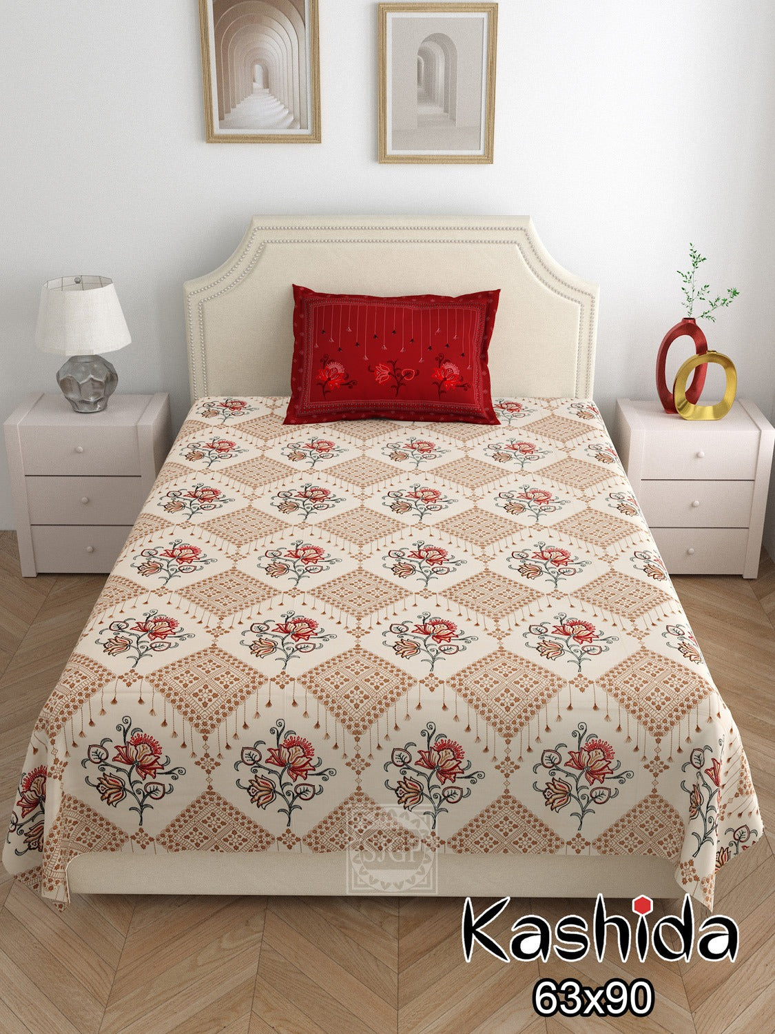 KASHIDA Single Bed Bedsheet
