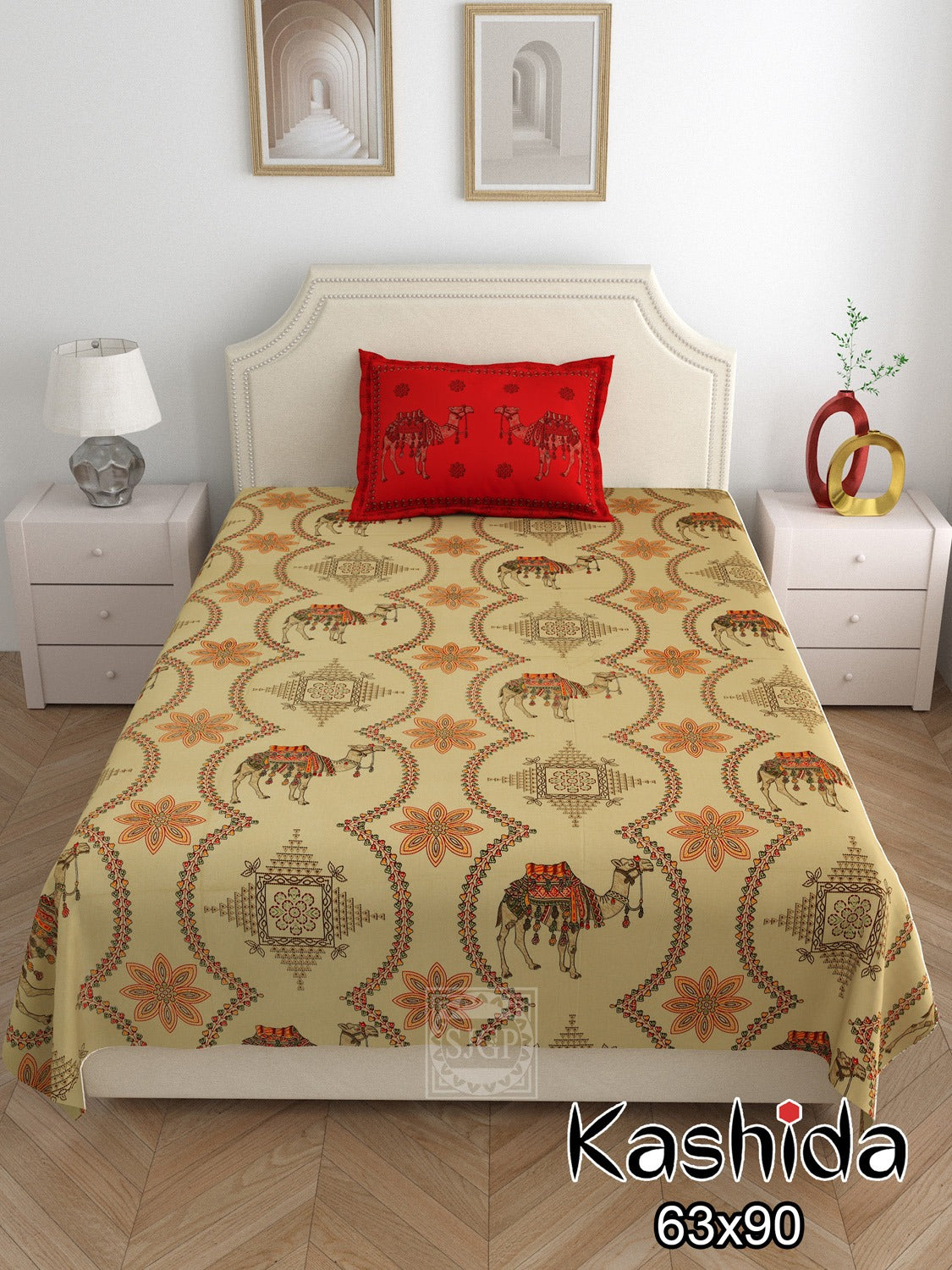 KASHIDA Single Bed Bedsheet