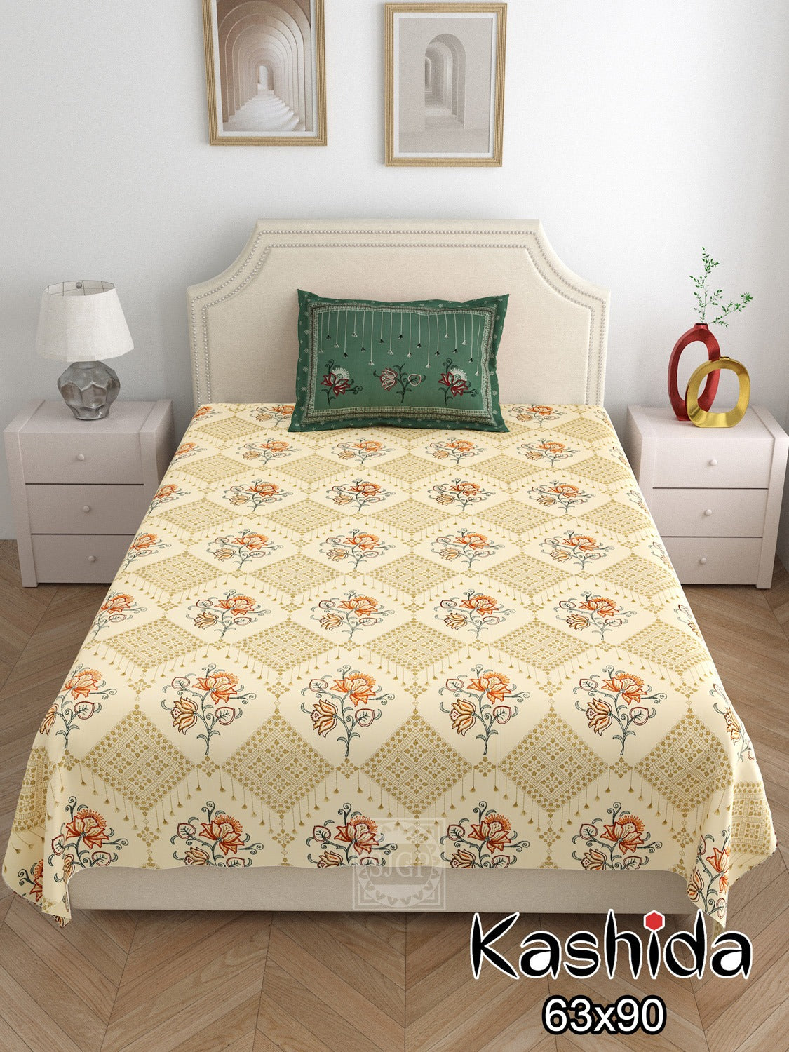 KASHIDA Single Bed Bedsheet