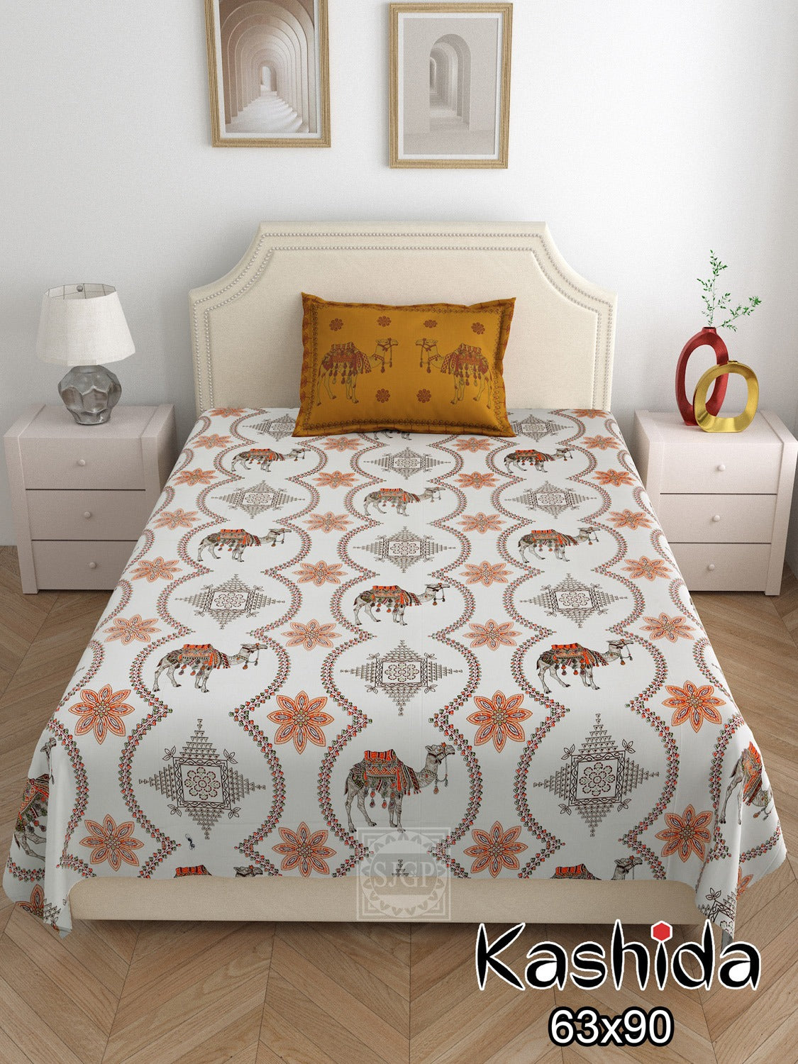 KASHIDA Single Bed Bedsheet