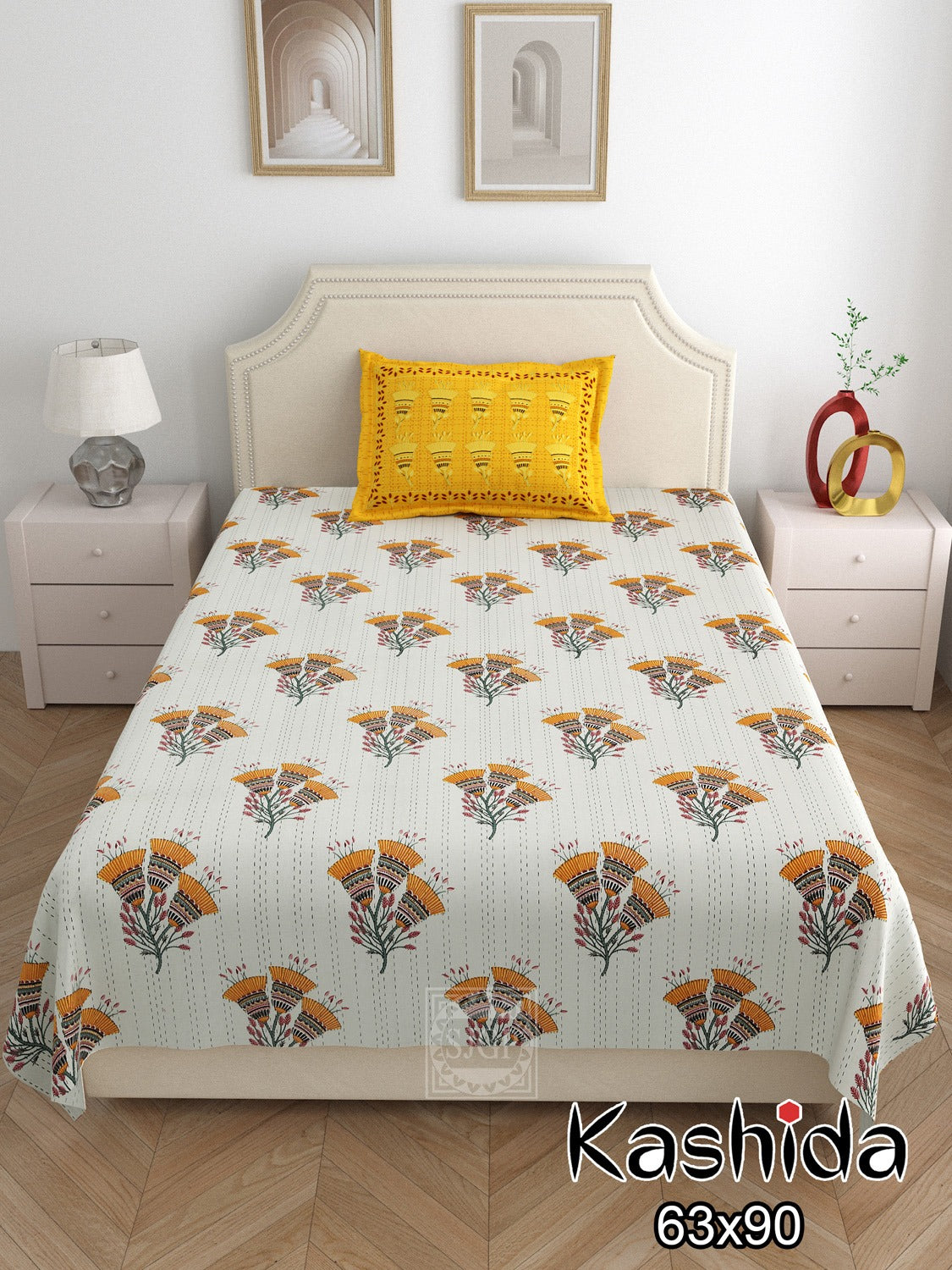KASHIDA Single Bed Bedsheet