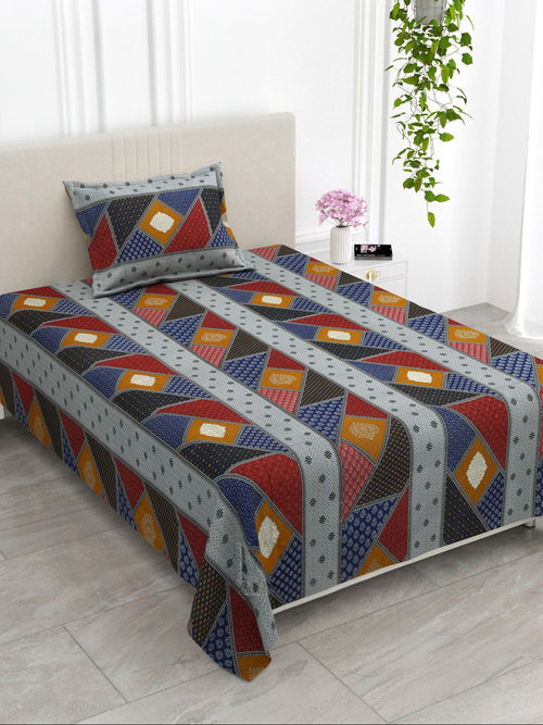 BAGRU GOLD Single Bed Bedsheet