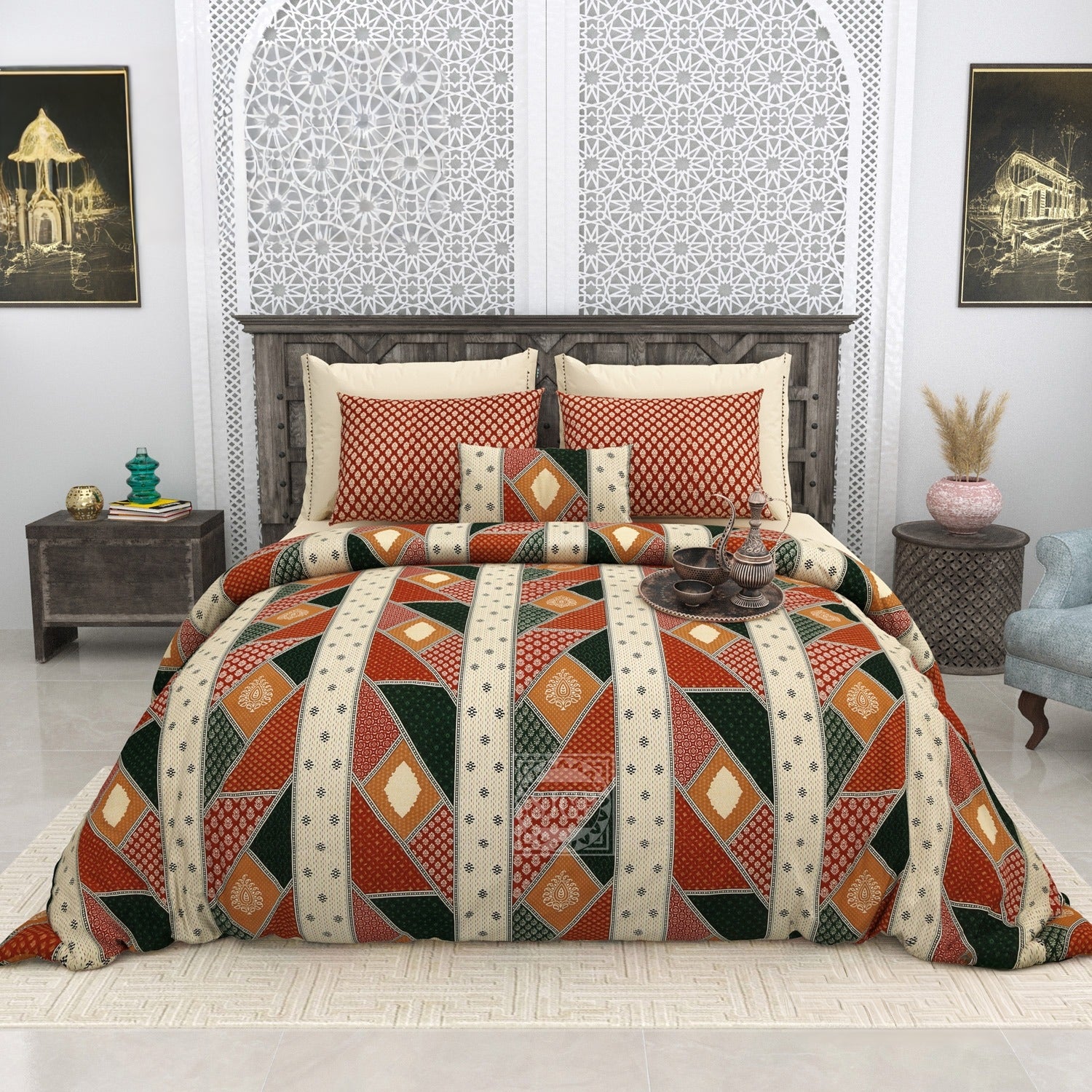 BAGRU GOLD Double Bedsheet