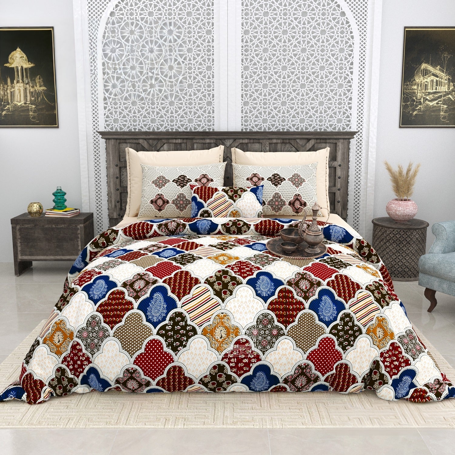 BAGRU GOLD Double Bedsheet