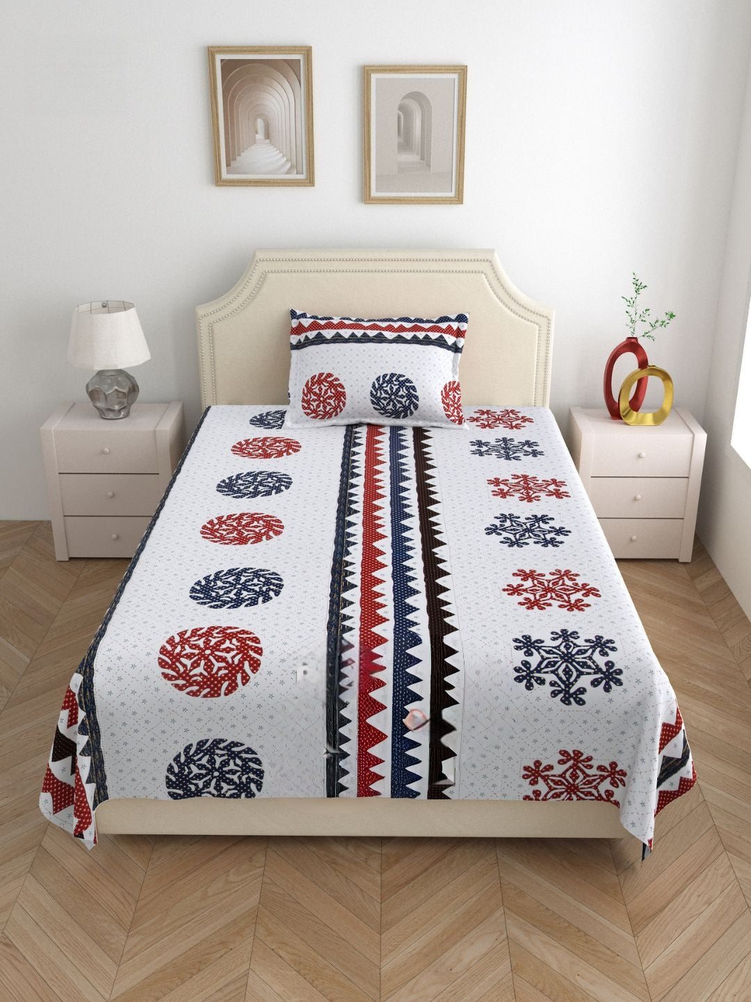 GUJRI PATCH Single Bed Bedsheet