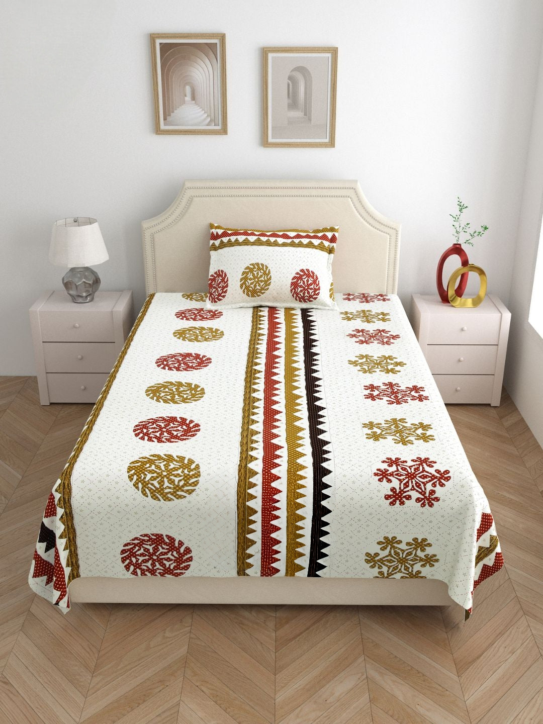 GUJRI PATCH Single Bed Bedsheet