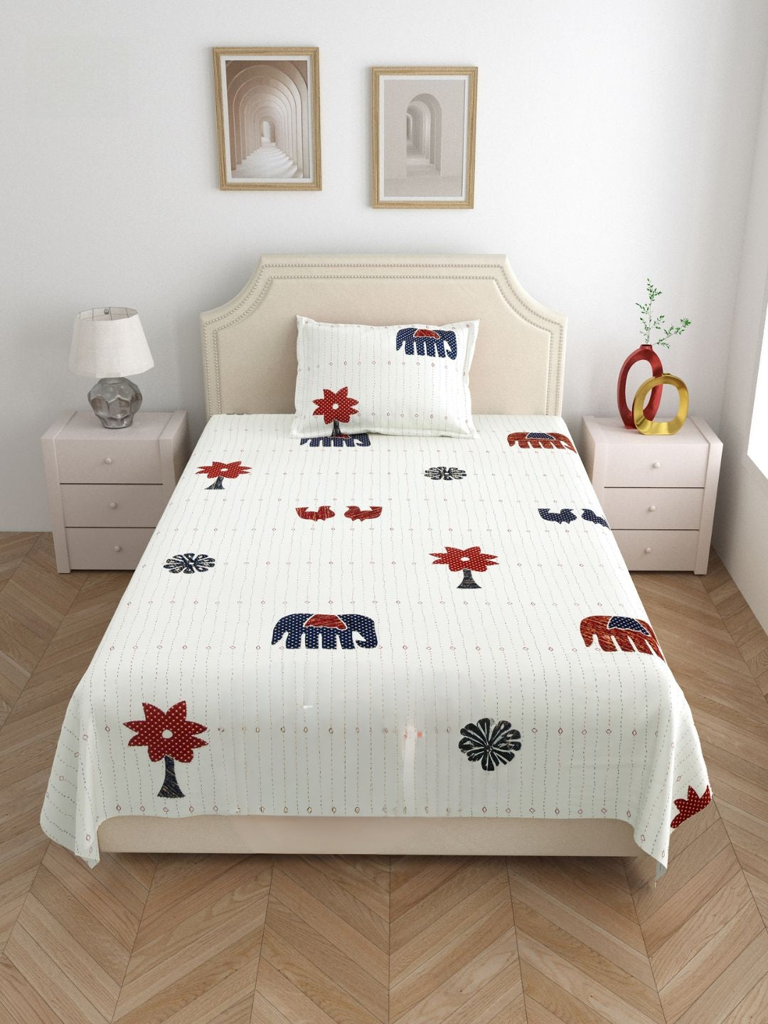 GUJRI PATCH Single Bed Bedsheet