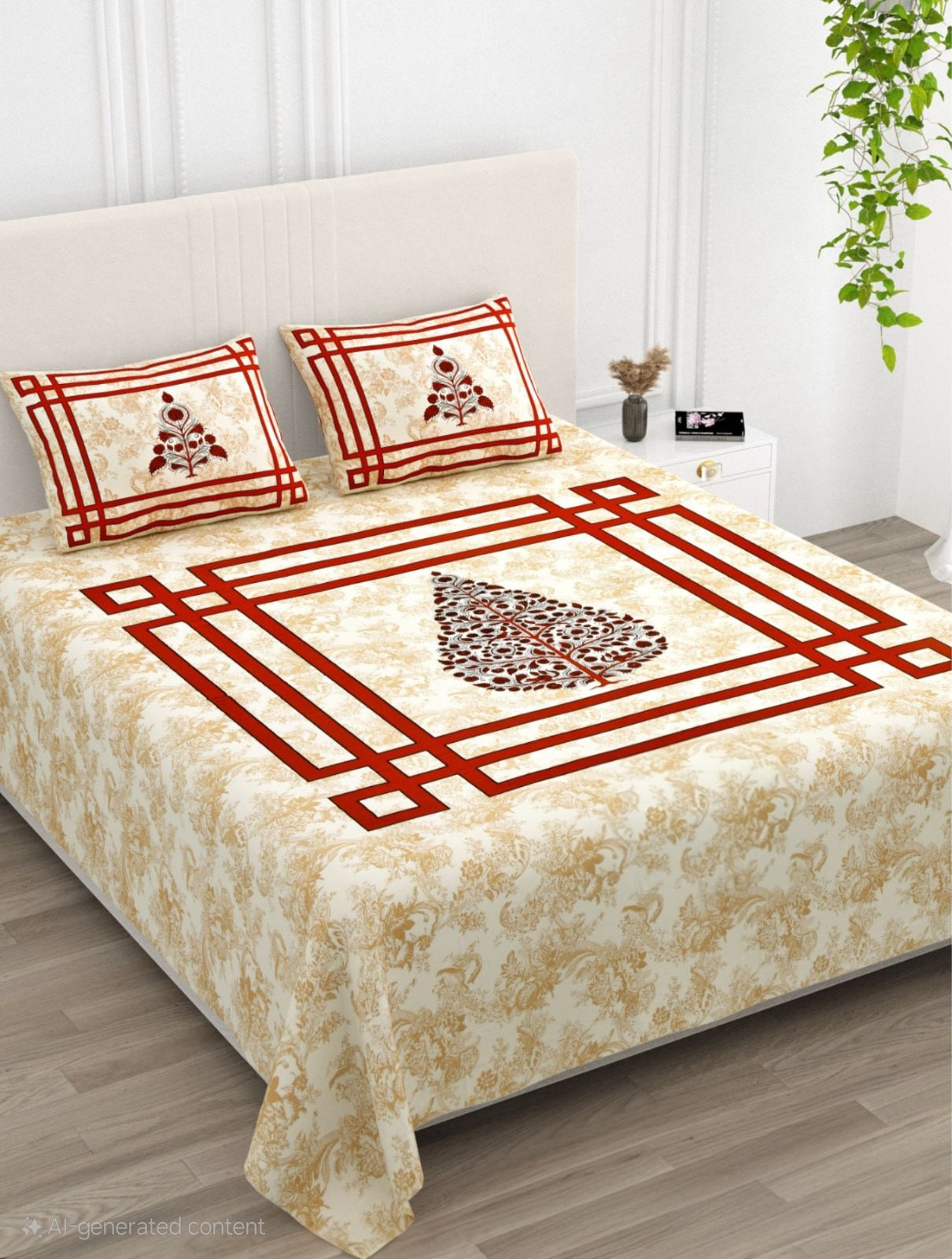 SWISS MARBLE Double Bed Bedsheet