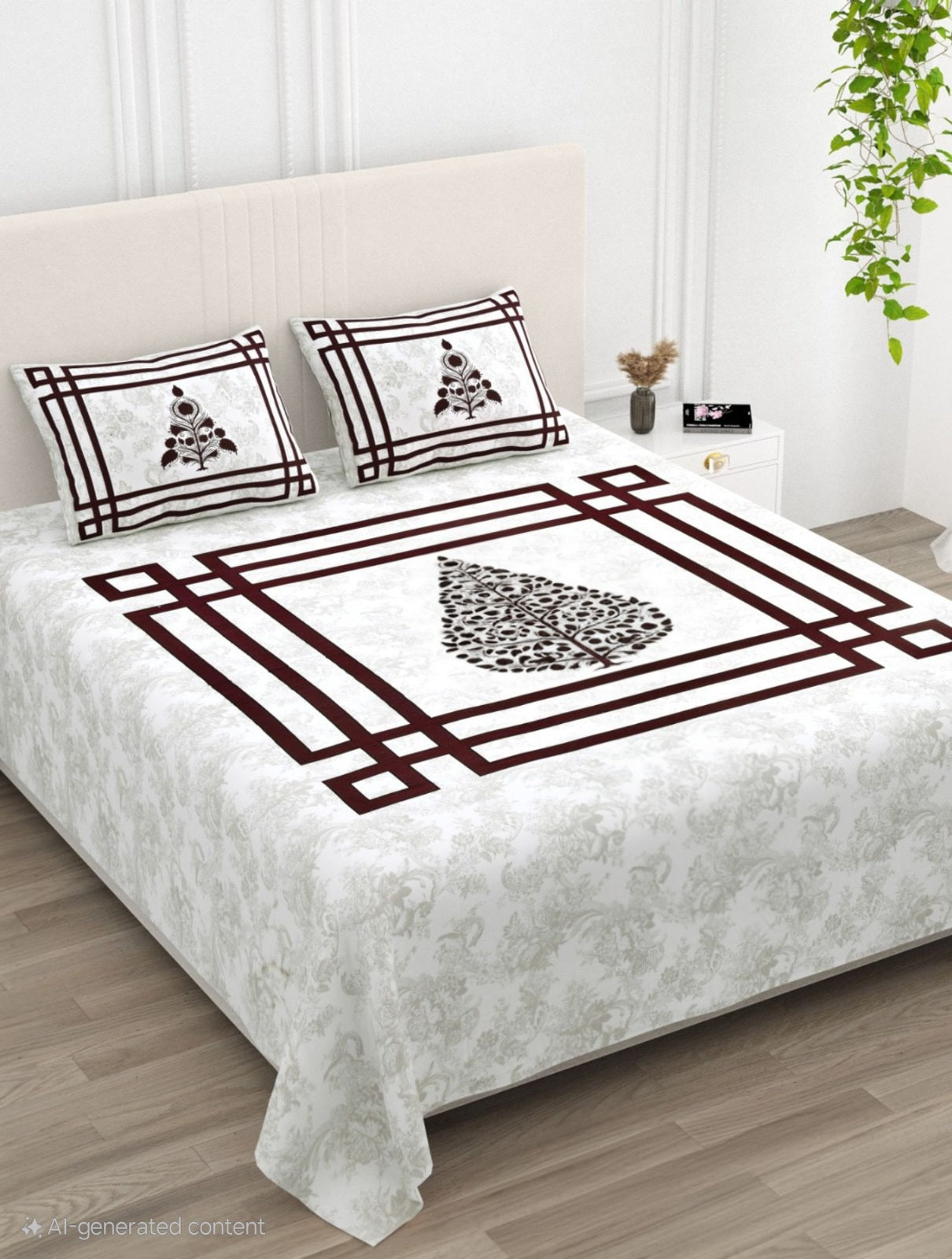 SWISS MARBLE Double Bed Bedsheet