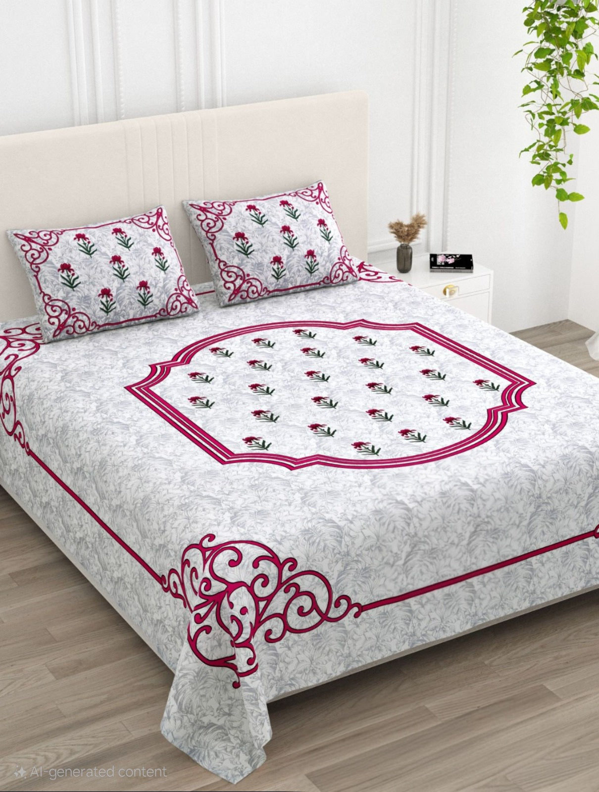 SWISS MARBLE Double Bed Bedsheet