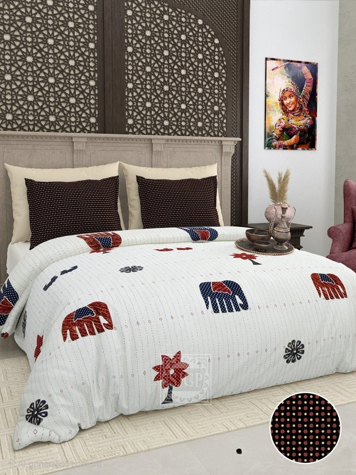 GUJRI PATCH Double Bed Bedsheet