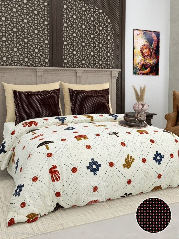 GUJRI PATCH Double Bed Bedsheet