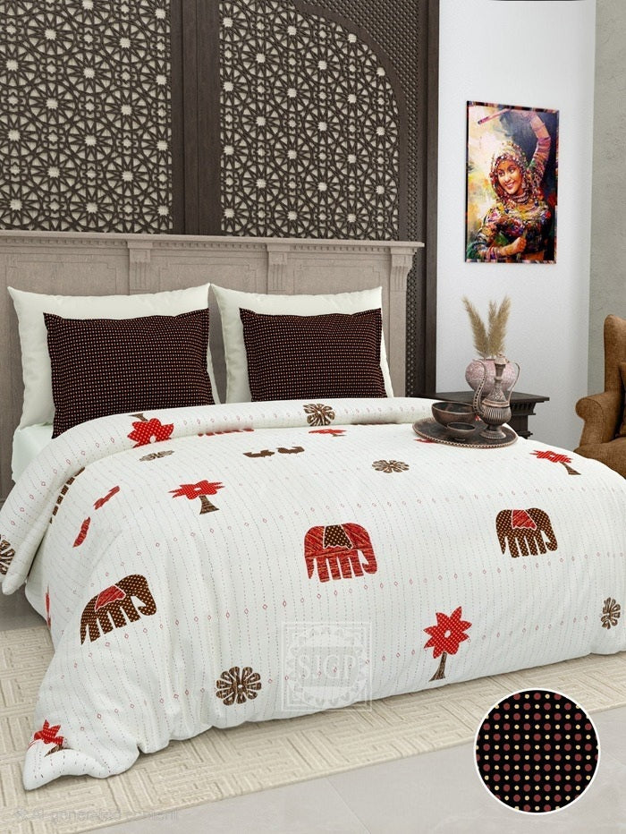 GUJRI PATCH Double Bed Bedsheet