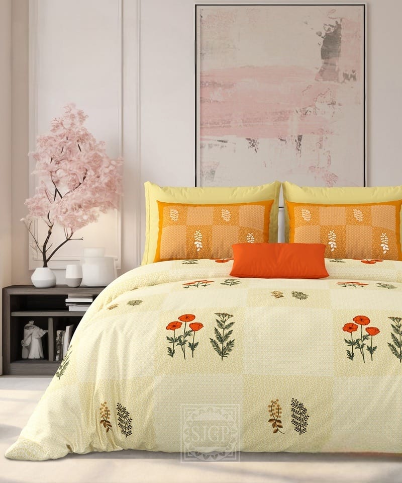 MILKY WHITE Double Bedsheet