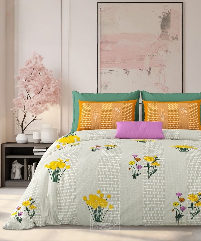 MILKY WHITE Double Bedsheet