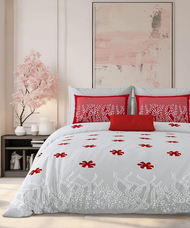 MILKY WHITE Double Bedsheet