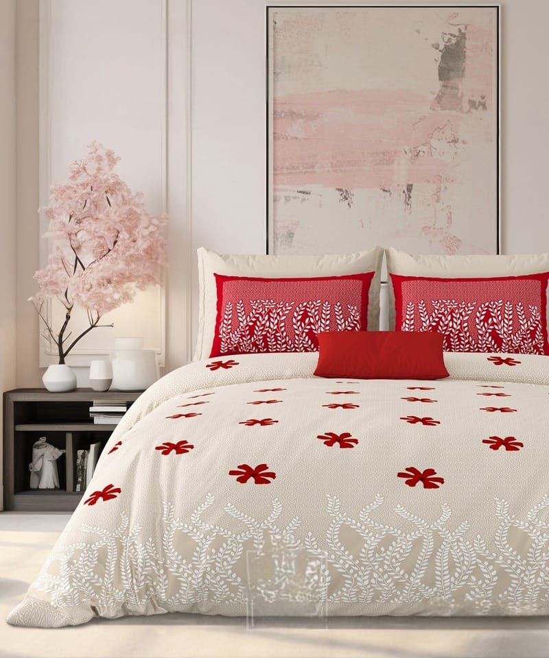 MILKY WHITE Double Bedsheet